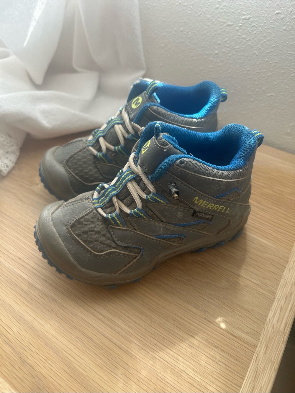 Merrell Kids Gray and Blue Outdoor Sneakers